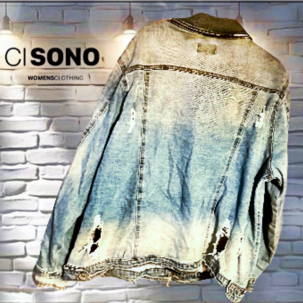 C SONO Distressed Denim Jacket - Picture 3 of 4
